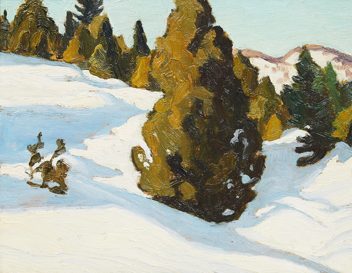 Edwin Headley Holgate, Laurentian Snows, oil on board, 1950