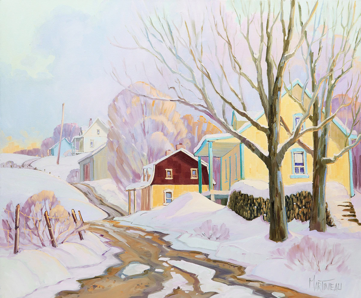 Louise Martineau, Couleurs de fin de journée, oil on canvas