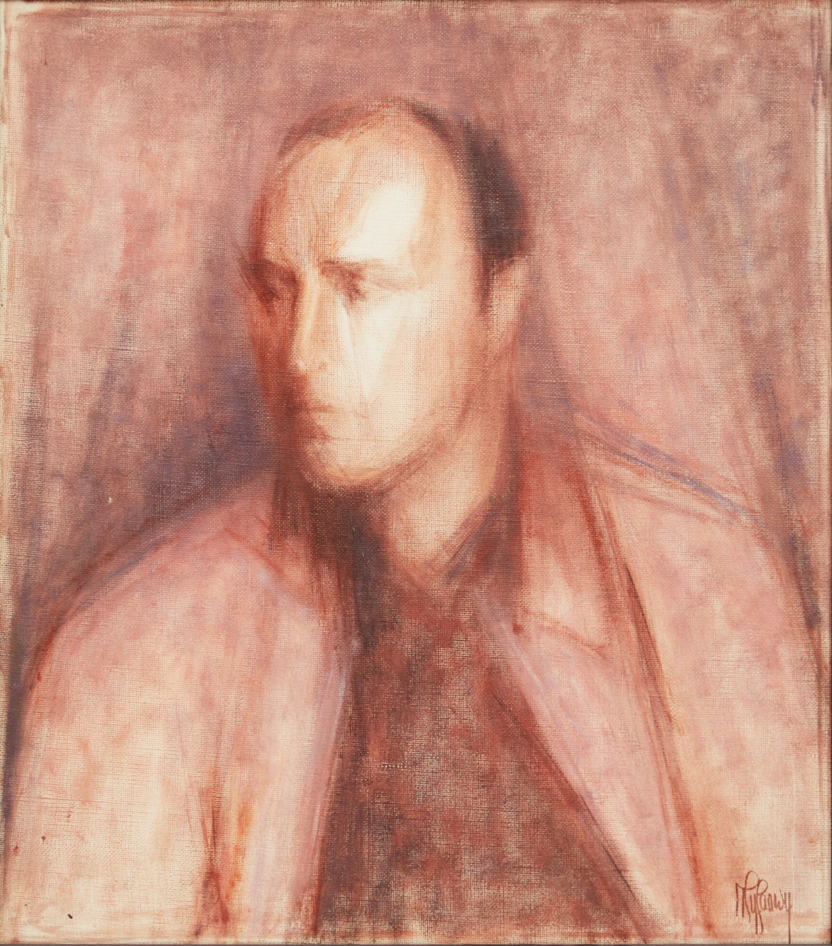 Myfanwy Pavelic, Portrait of Pierre Trudeau, oil on canvas