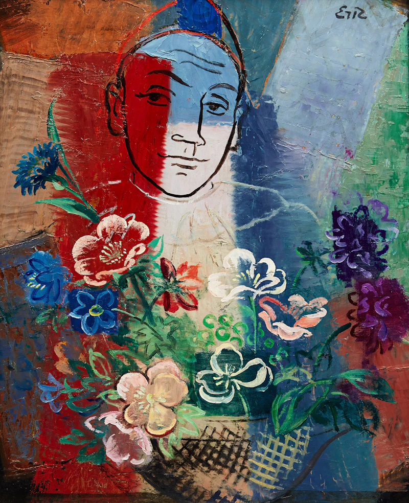 Man with Flowers by Eric Goldberg