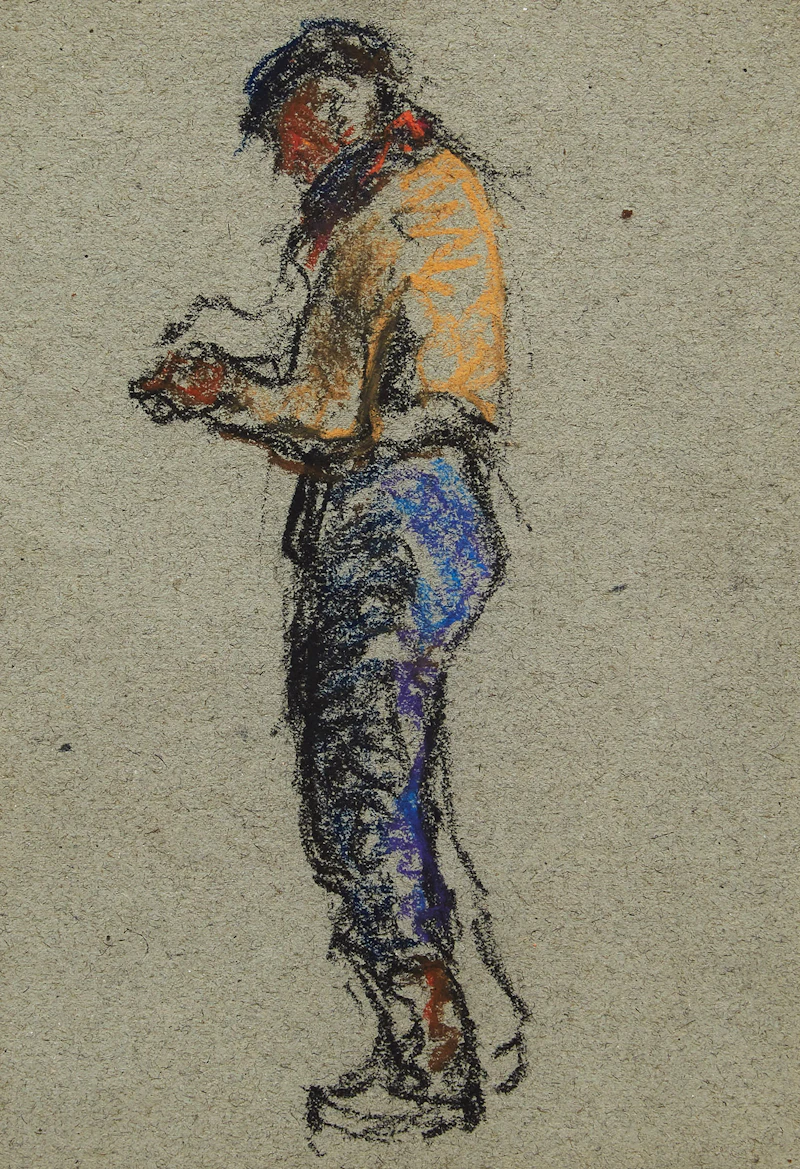 Man with Red Scarf by Manly Edward MacDonald