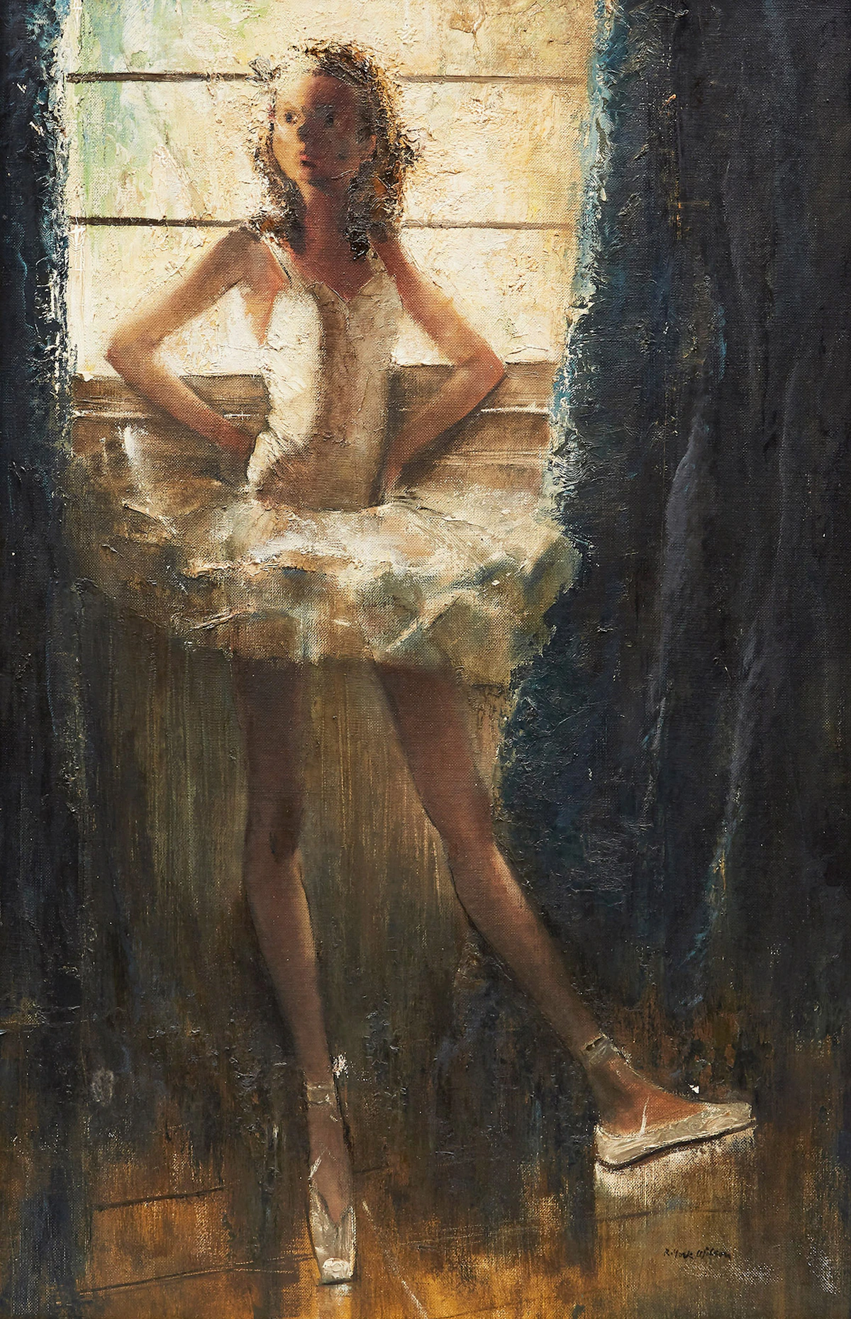 Ronald York Wilson, Young Dancer, oil on board