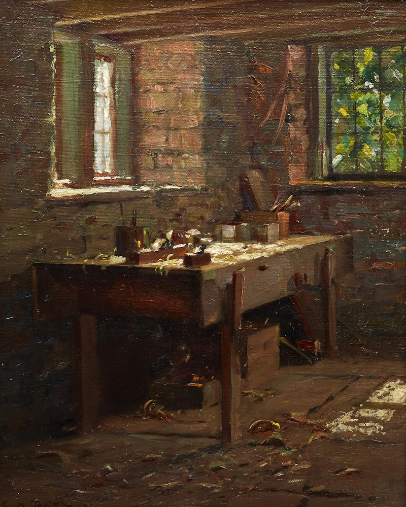 Workshop Interior by George Agnew Reid