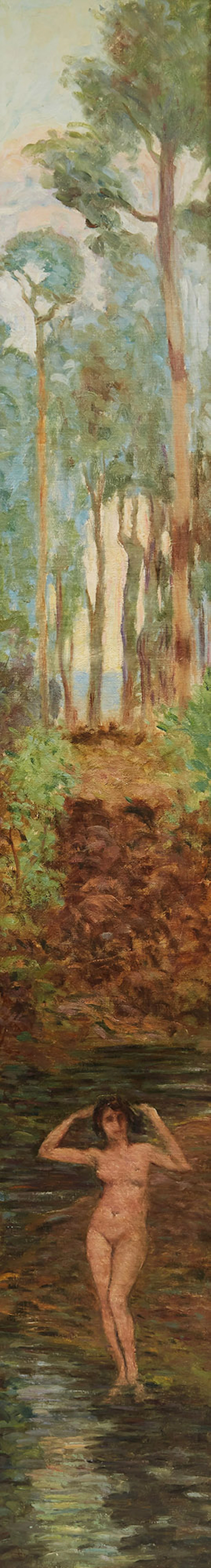 Henri Beau, Nu dans un paysage, oil on canvas, circa 1905