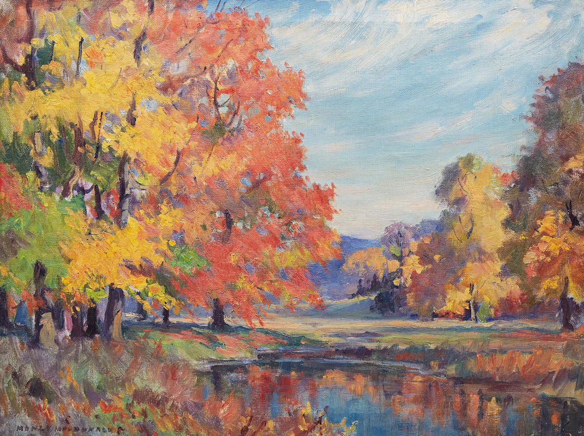 Manly Edward MacDonald, River in Autumn, oil on canvas