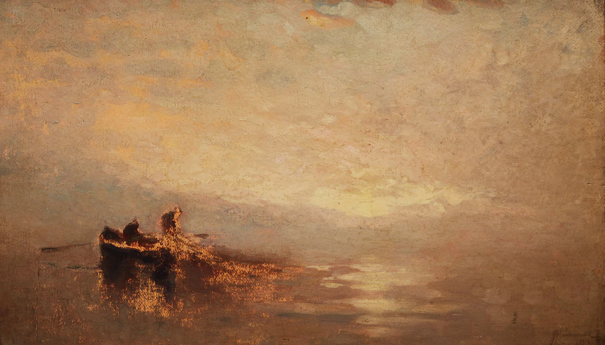 John Hammond, Dawn, Bay of Fundy, oil on board