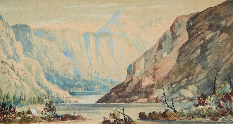 William Armstrong, Rocky Mountains, Mistaya Valley, watercolour