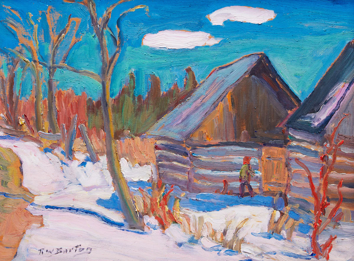 Ralph Wallace Burton, Old Barn, Ashton, Ont., oil on board, 1979
