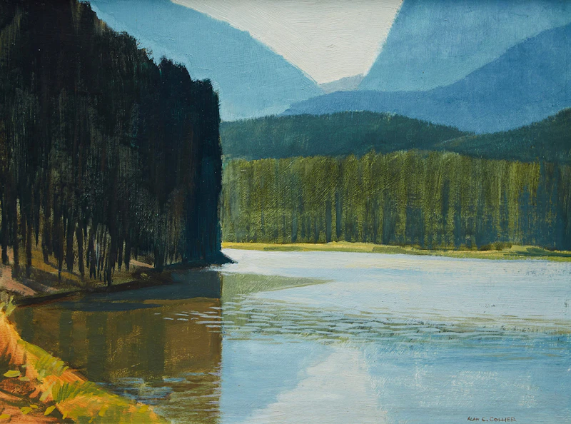 Alan Caswell Collier, Leach Lake, Jasper Park, oil on board