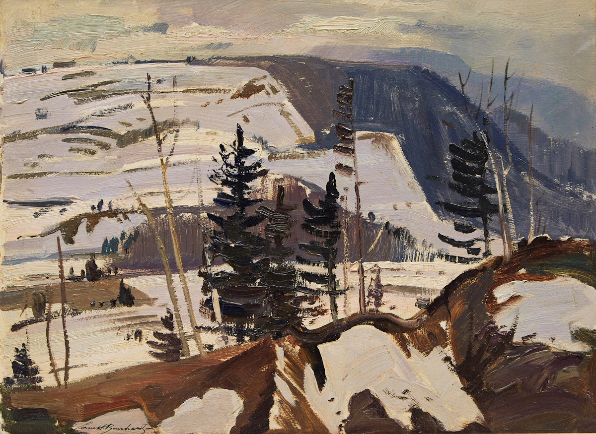 George Lorne Holland Bouchard, Late Afternoon, Baie St. Paul, oil on board