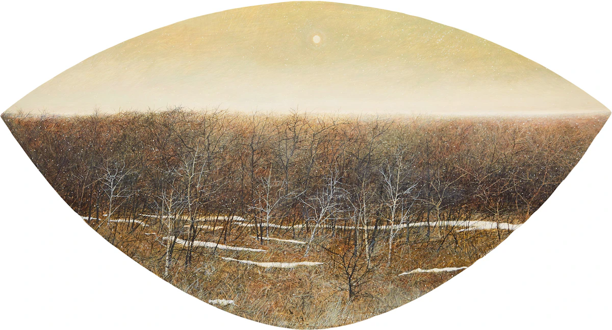 Thomas de Vany Forrestall, The Bush, Horizon #3, egg tempera, 1973