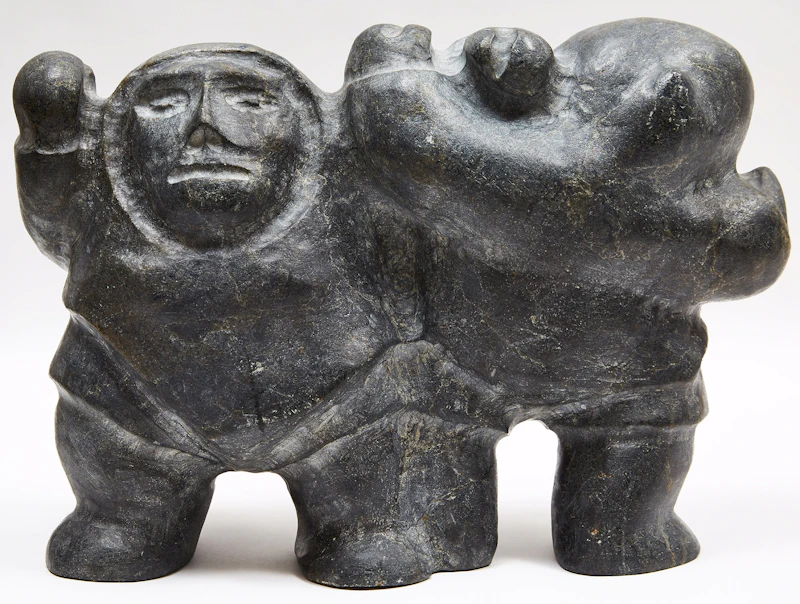 Two Wrestling Figures by Peter Sevoga