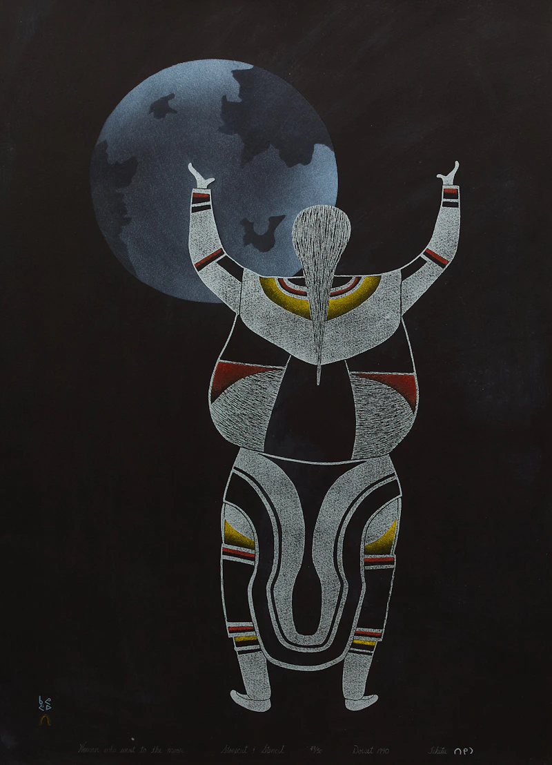 Woman Who Went to the Moon by Tikituk Qinnuayuak