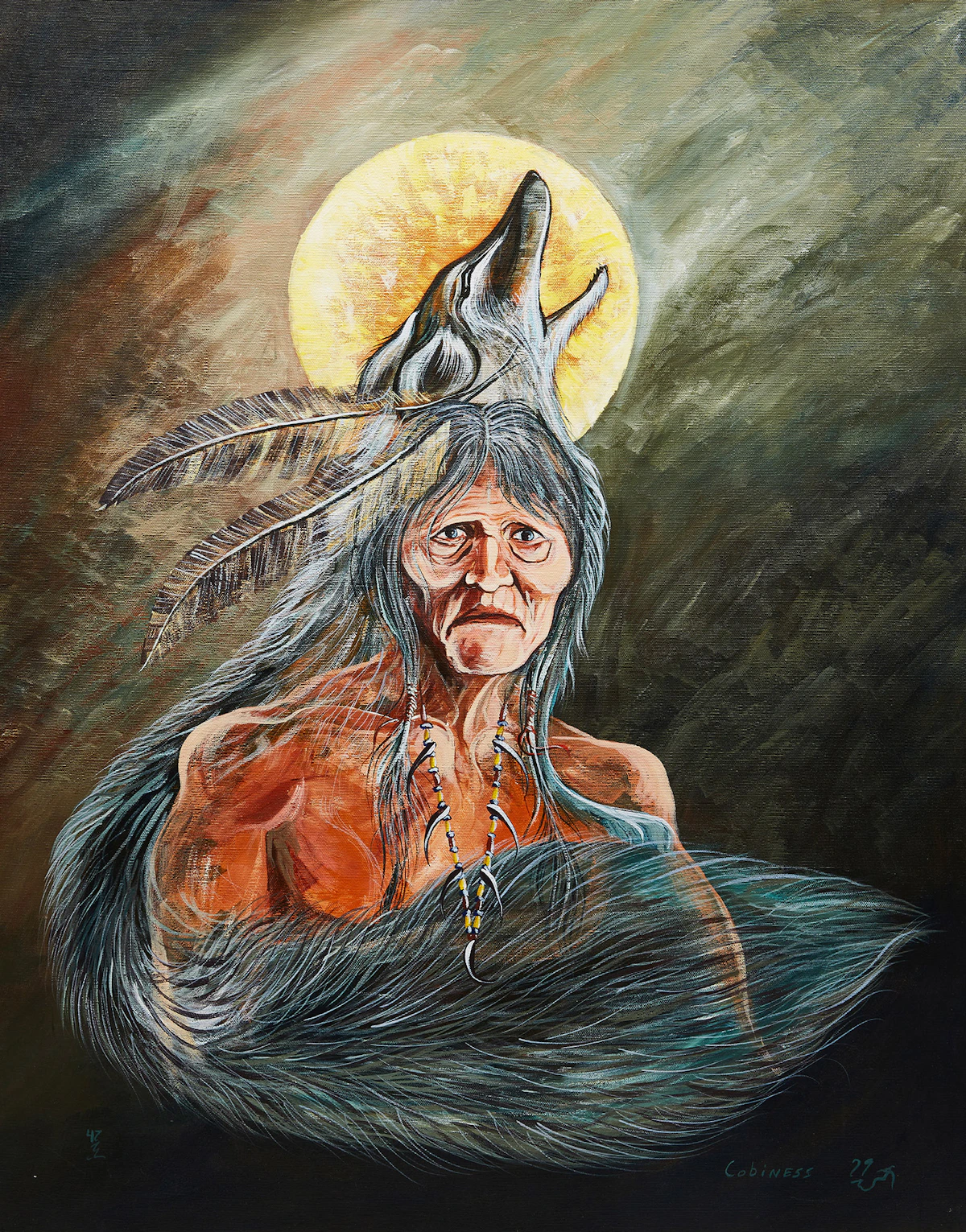 Eddy Cobiness, Shaman, acrylic on canvas, 1979