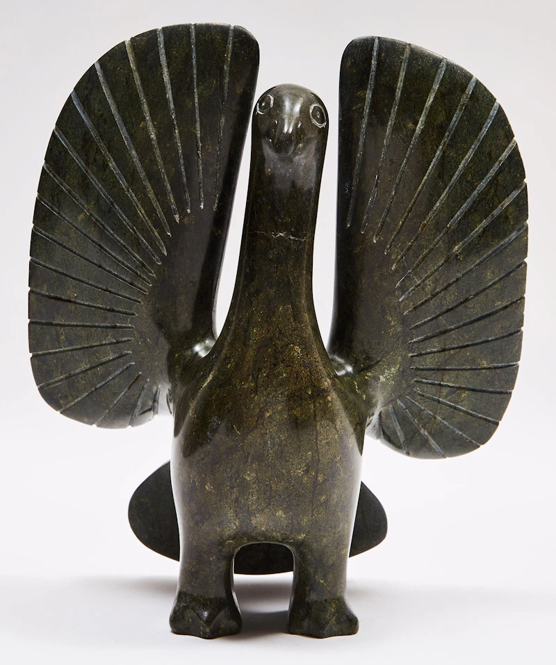 Bird with Raised Wings by Abraham Etungat