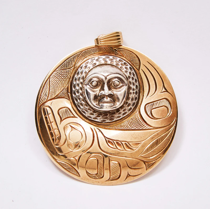 Moon/Seal Pendant; Moon Earrings by Joseph Franklin Jack
