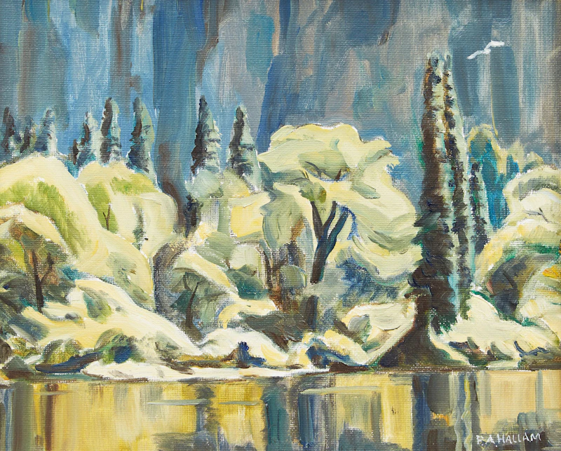 Paul A. Hallam, Agawa Canyon Summer, oil on board