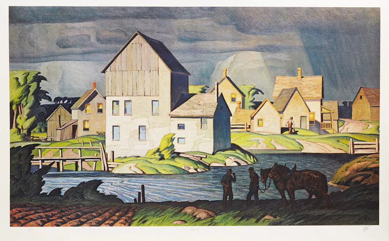Alfred Joseph Casson, Aftermath; Sun After Rain; Farm House; Crescendo; Approaching Thunderstorm, five photolithographic reproductions