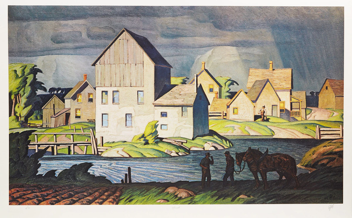 Alfred Joseph Casson, Aftermath; Sun After Rain; Farm House; Crescendo; Approaching Thunderstorm, five photolithographic reproductions