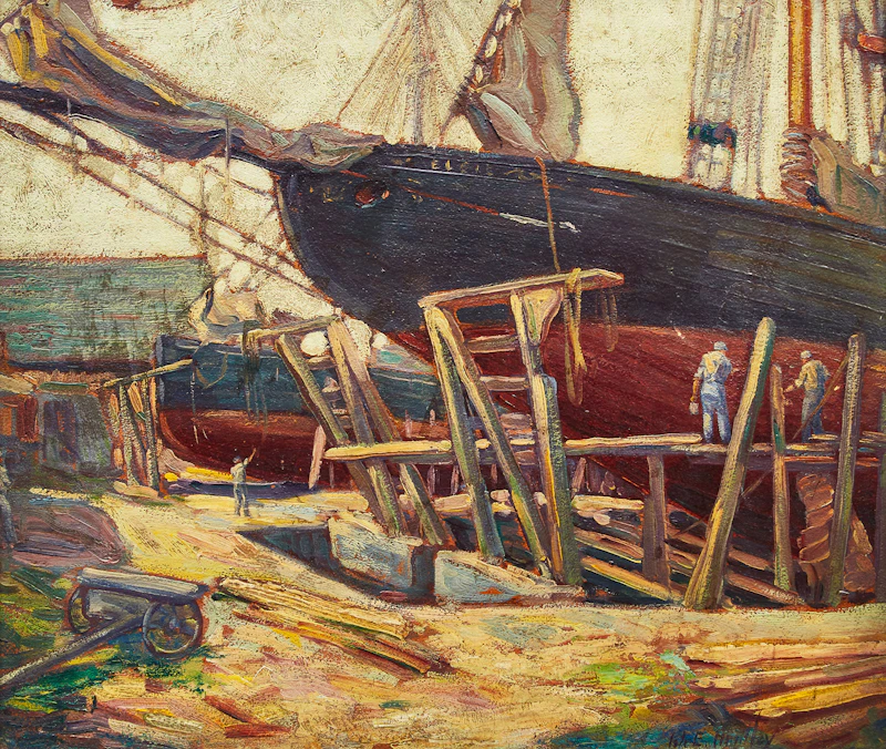 Schooner Elsie by Walter Edwin Huntley