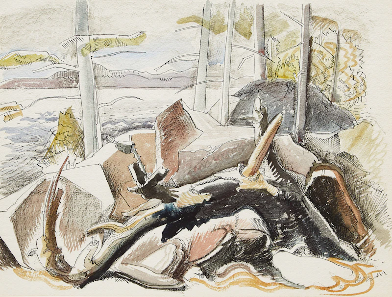 Henry George Glyde, North Pender Island, watercolour and ink on paper
