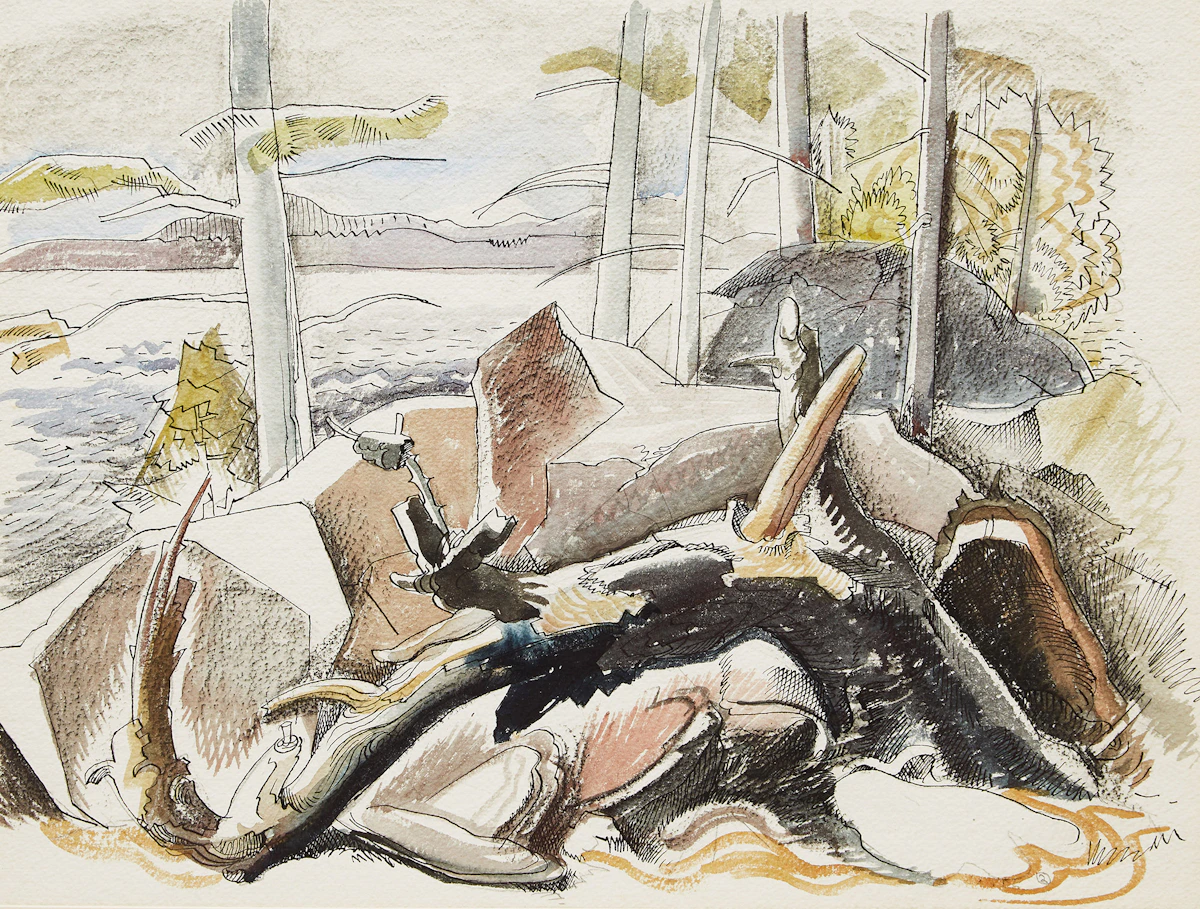 Henry George Glyde, North Pender Island, watercolour and ink on paper, 1954