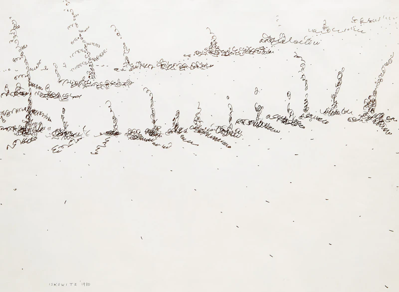 Gershon Iskowitz, Untitled Landscape, ink on paper