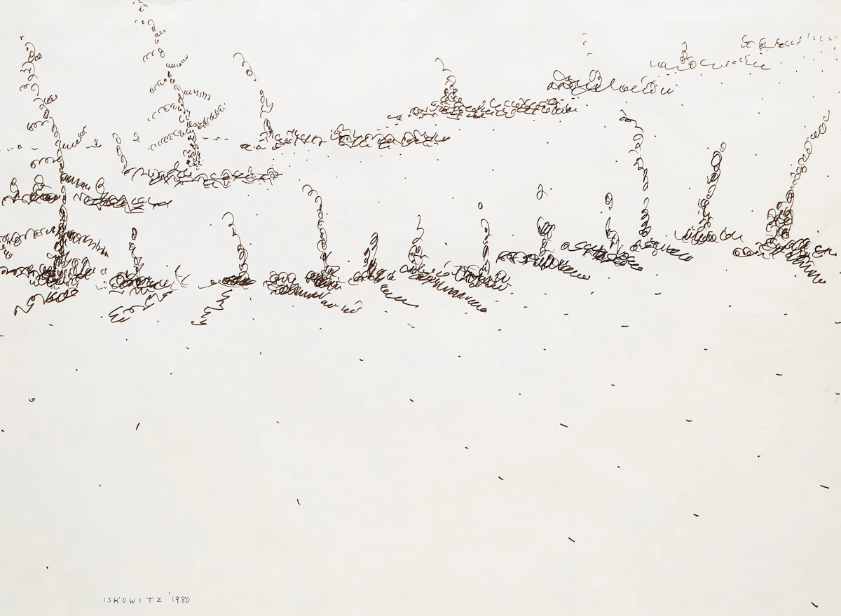 Gershon Iskowitz, Untitled Landscape, ink on paper, 1980