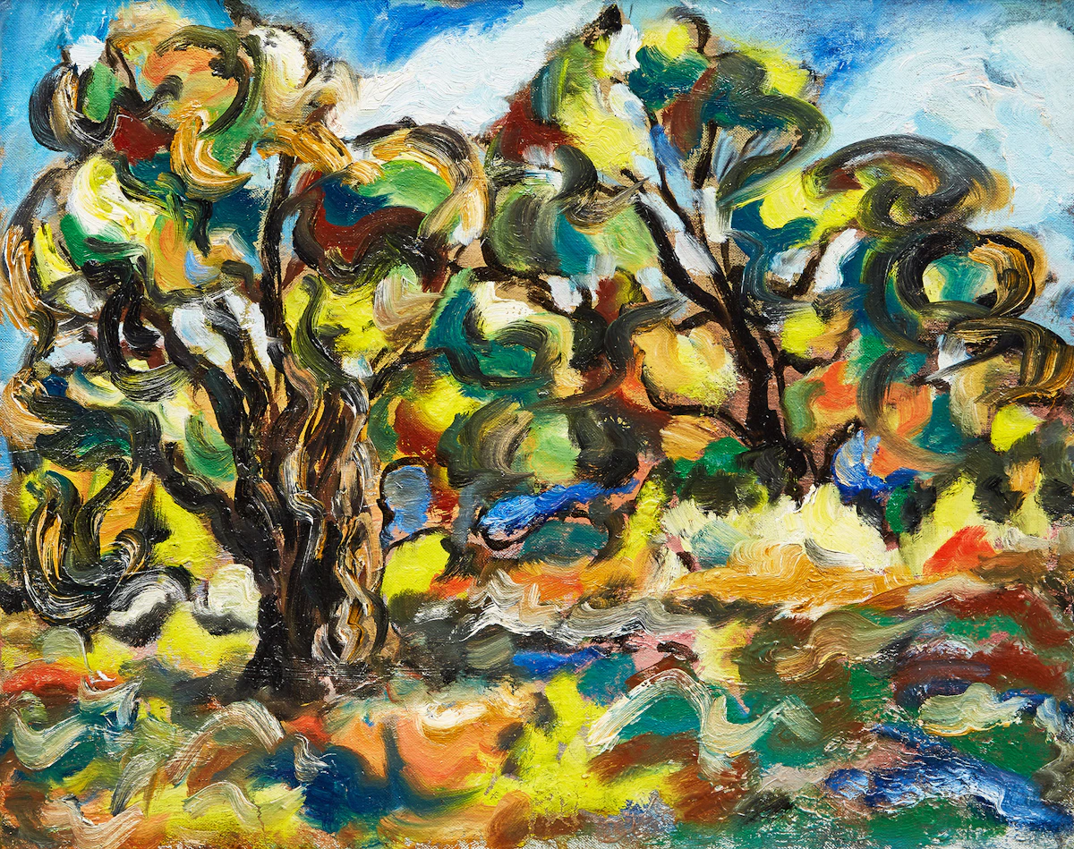 Gershon Iskowitz, Parry Sound, oil on canvas board, 1956