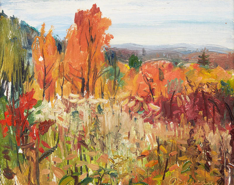 Alma Mary Duncan, Autumn Woods, Ottawa Region, oil on panel