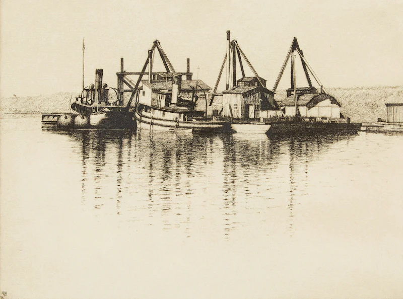 Tug Boats by Frederick Bourchier Taylor