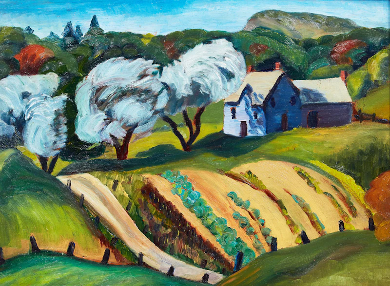 Ruth Mary Eliot, Landscape, oil on board