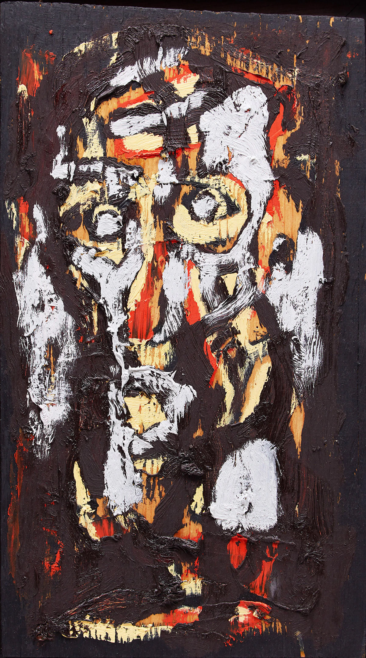 Harold Klunder, Untitled (Head Study), oil on wood, 2009