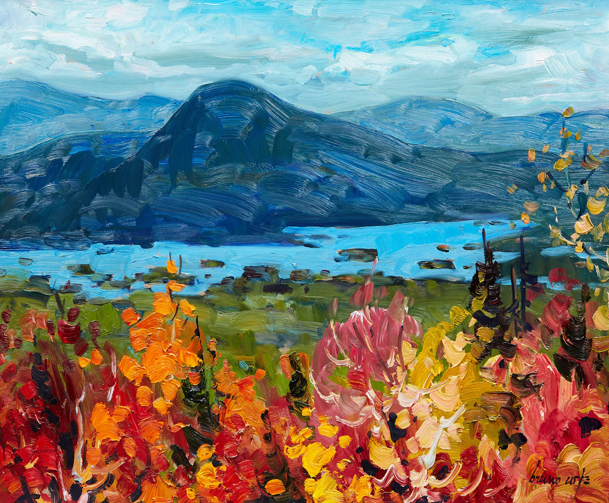 Bruno Côté, Lac Sacacomie, oil on board