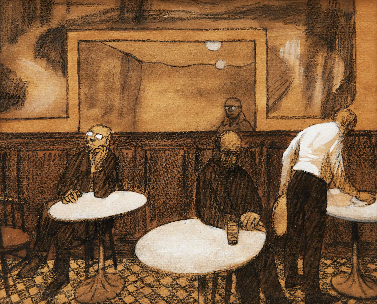 Philip Henry Howard Surrey, Murray’s Restaurant, pastel
