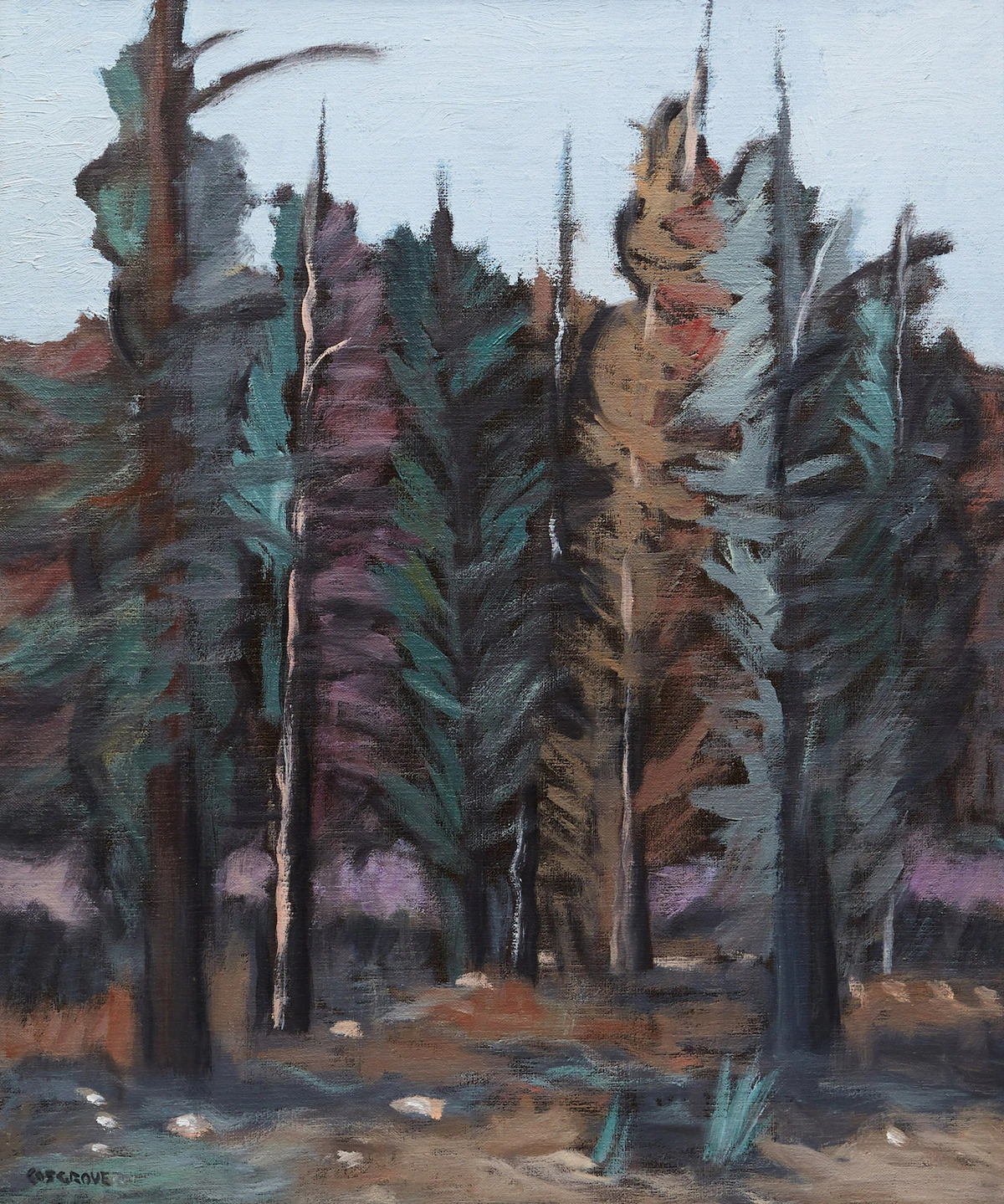Stanley Morel Cosgrove, Trees, oil on canvas, 1973
