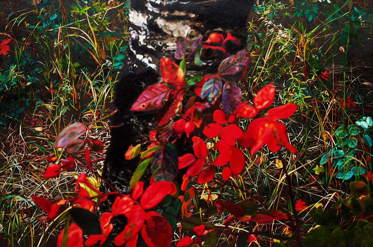 Dulcie Foo Fat, Glacier Park - Autumn , oil on canvas, 1992