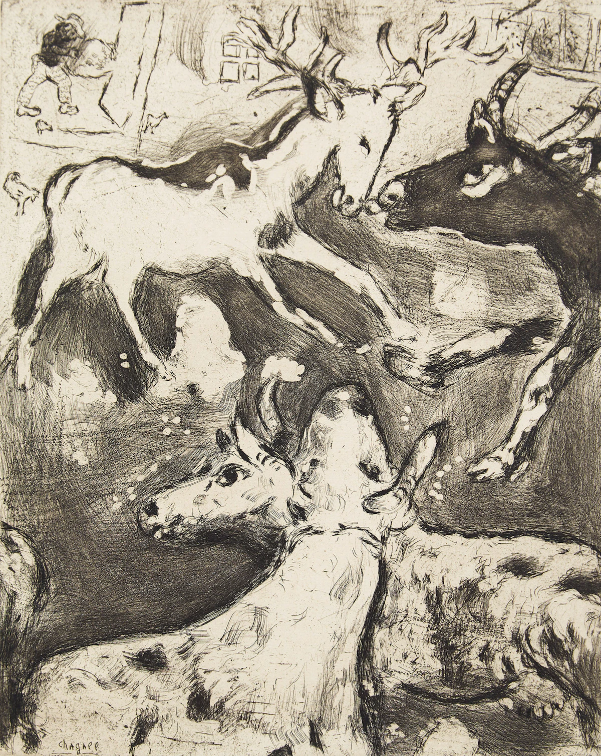 Marc Chagall, The Eye of the Master (from Les Fables de la Fontaine), etching