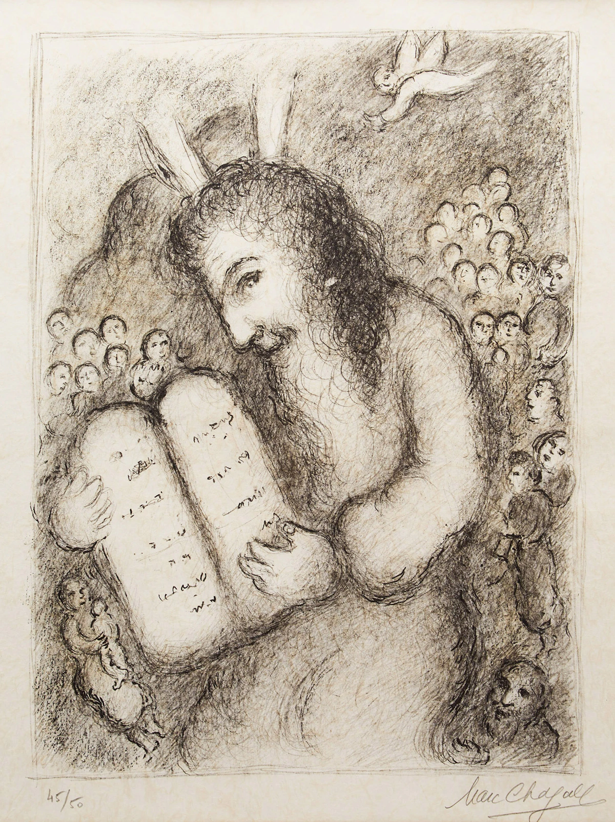 Marc Chagall, Moses (Mourlot 937), lithograph on Japon nacré, 1979
