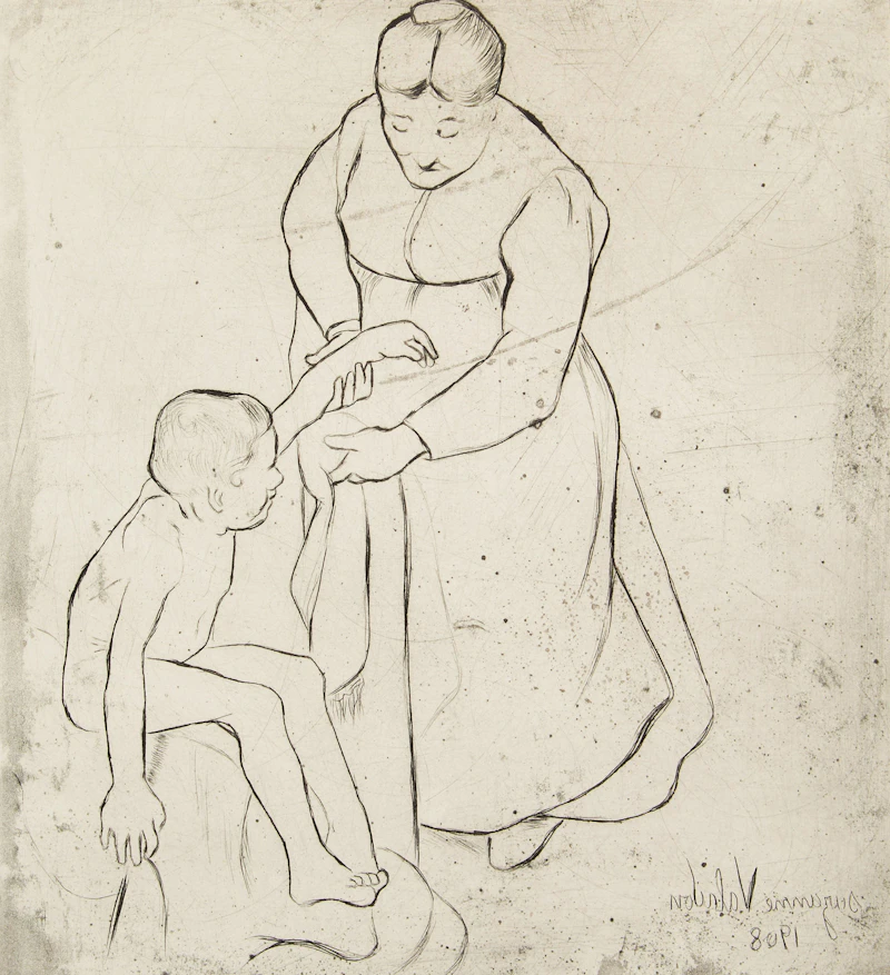 Grand Mère et enfant (Pétridès E 18) by Suzanne Valadon