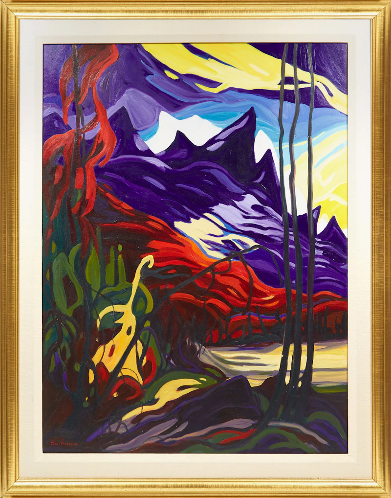Jean Fosbrooke, Mountain Landscape, acrylic on canvas