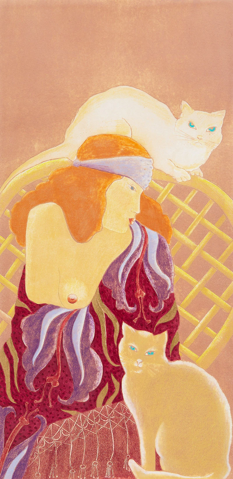 Pierrette Lambert, Les séductions, etching in colours
