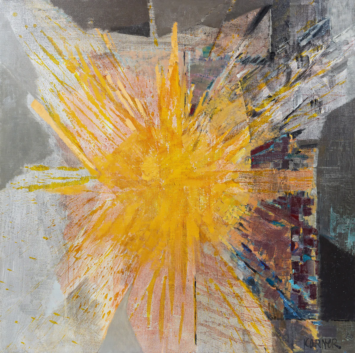 John Michael Anthony Koerner (Korner), Compass Rose (2), oil on canvas