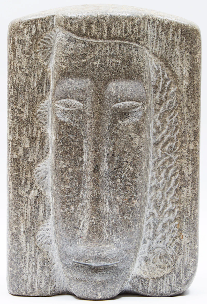 Roger Cavalli, Untitled (Head of a Woman), stone sculpture