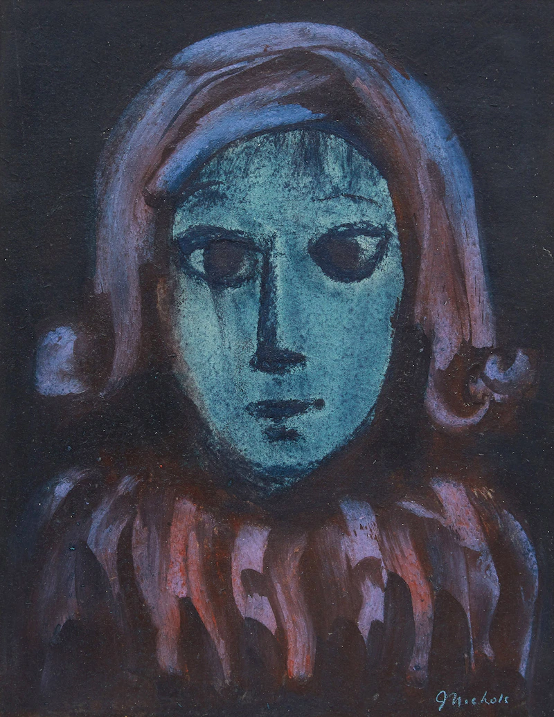 Jack Nichols, Night Child (Circus Series), mixed media on paper