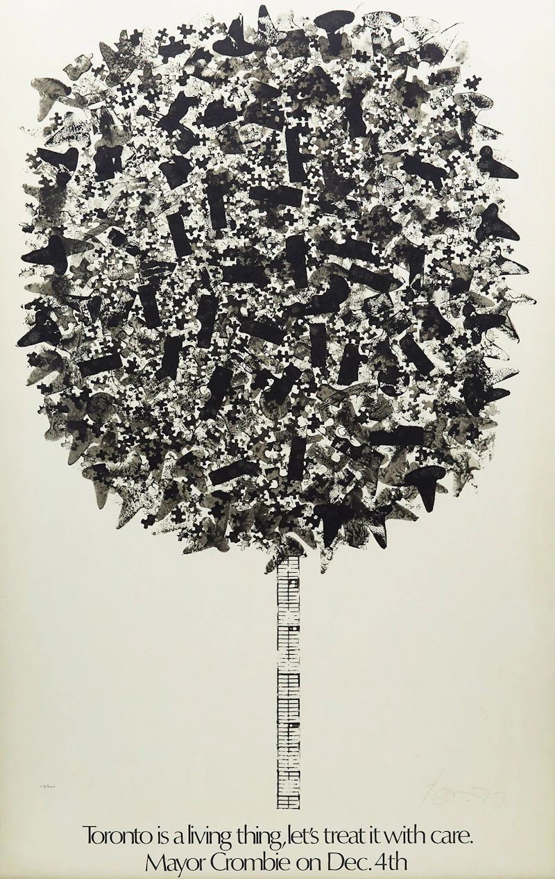 Harold Barling Town, Toronto is a Living Thing, Let’s Treat it with Care, lithograph