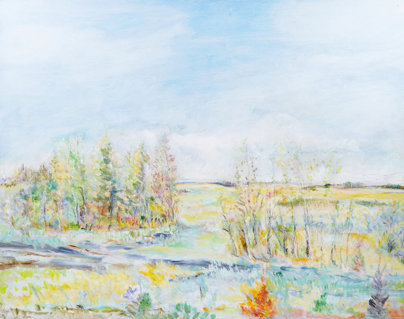 Hendrik Bres, Windrow, acrylic on canvas