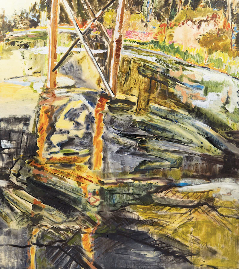 David T. Alexander, Connections Above and Below, acrylic on canvas
