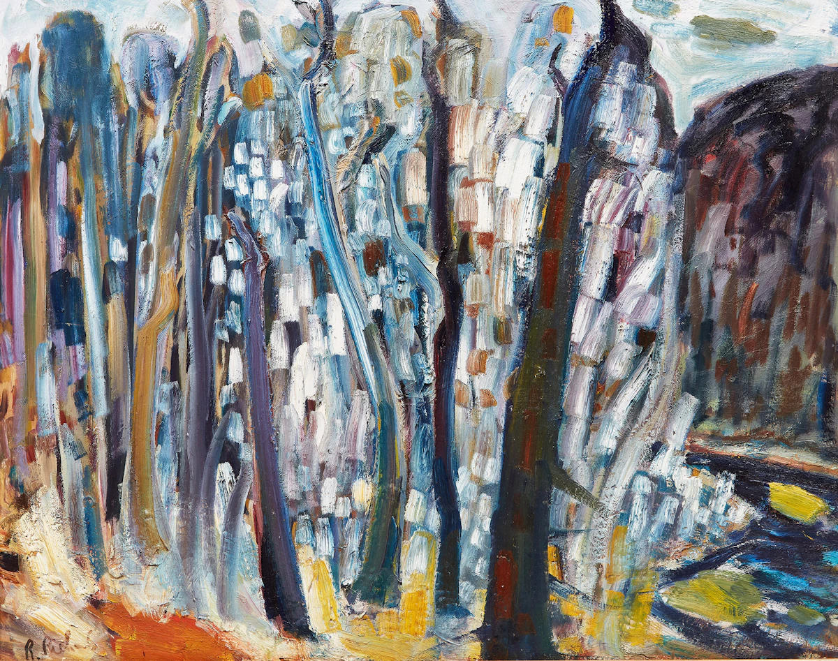 René Richard, Sans titre (Paysage), oil on board