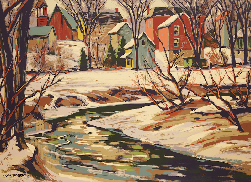 Village in Winter by Thomas Keith Roberts